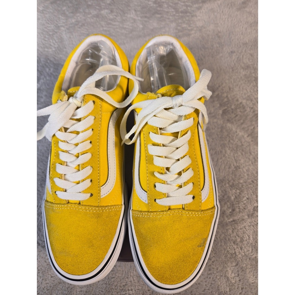 Vans Old Skool Yellow Suede Canvas‎ Low Top Skate Shoes Mens 7 Womens 8.5